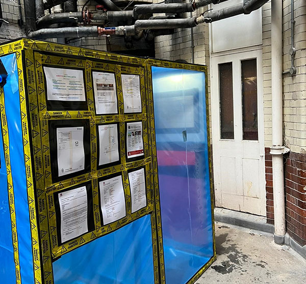 Asbestos removal decontamination and encapsulation