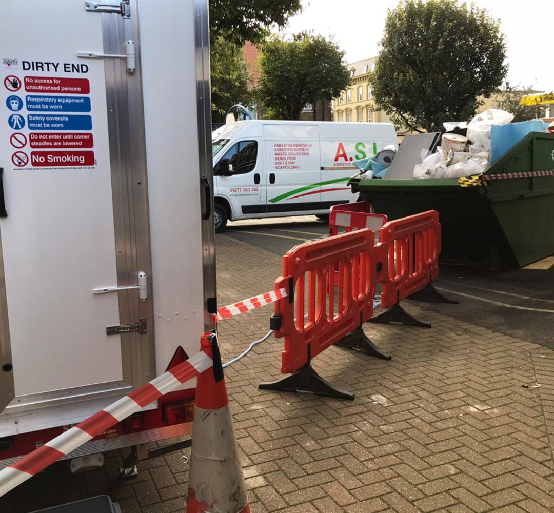 Asbestos decontamination and site setup