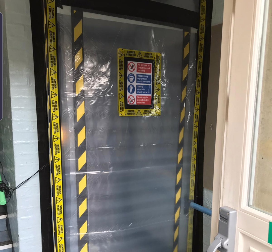 Asbestos decontamination and site setup