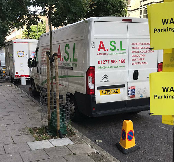 Asbestos removal van