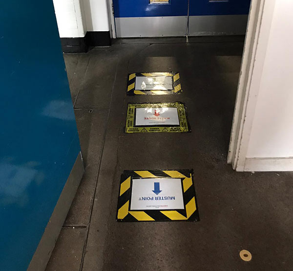 Asbestos removal from school corridor - site setup