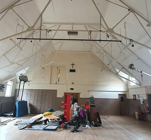 Asbestos removal from church - pre enclosure