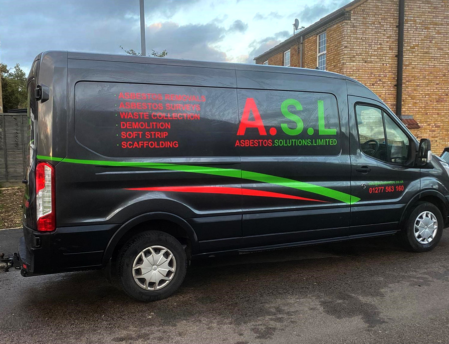 Van with ASL vinyls